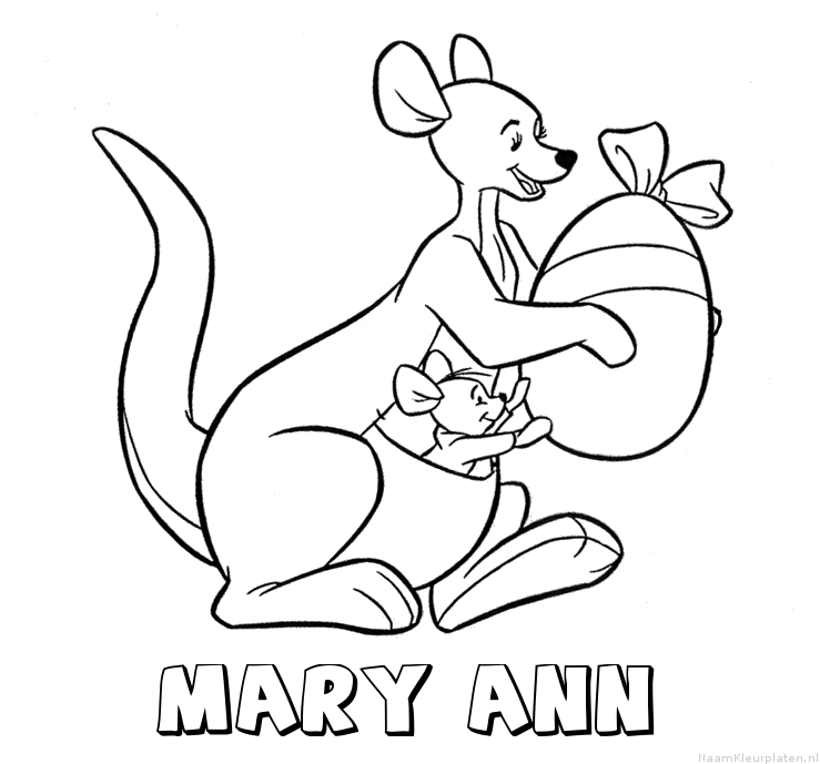 Mary ann kangoeroe kleurplaat
